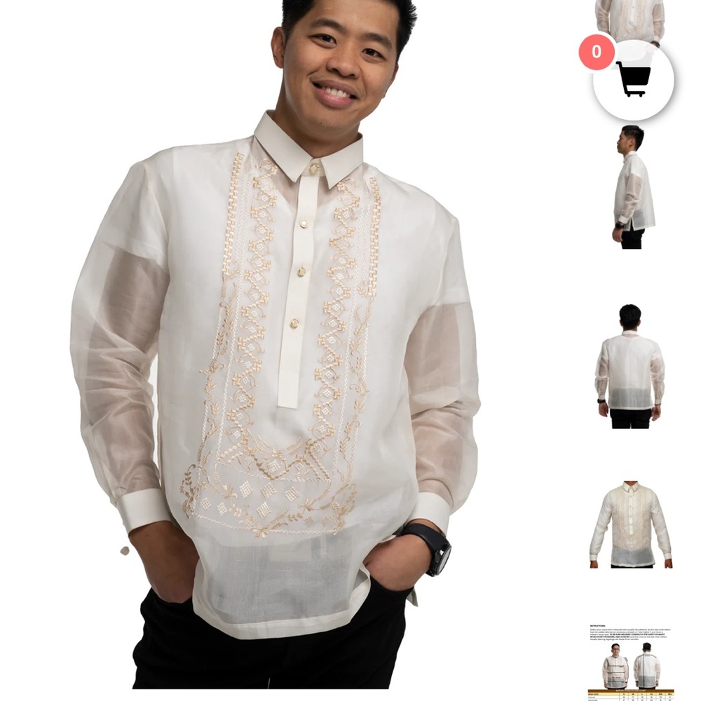 Original Premium Classic Jusi Barong Tagalog - Juan JS3
